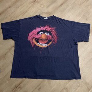 Vintage 90s The Muppets Jim Henson Animal Big Face Faded T-Shirt Men's 4XL XXXXL
